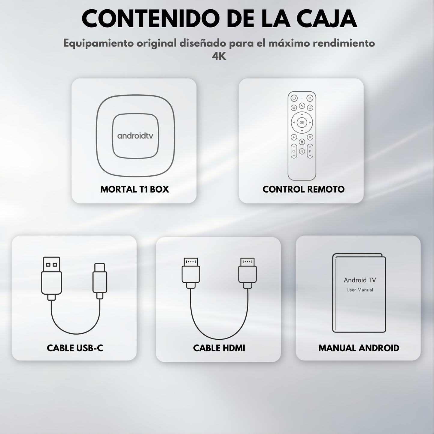 MORTAL T1 - Smart TV Box Android 14 | 4K | Control por Voz | OVIROX