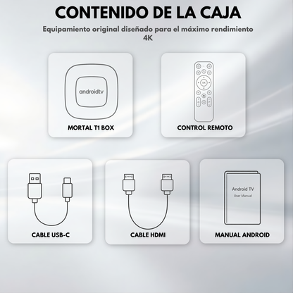 MORTAL T1 - Smart TV Box Android 14 | 4K | Control por Voz | OVIROX