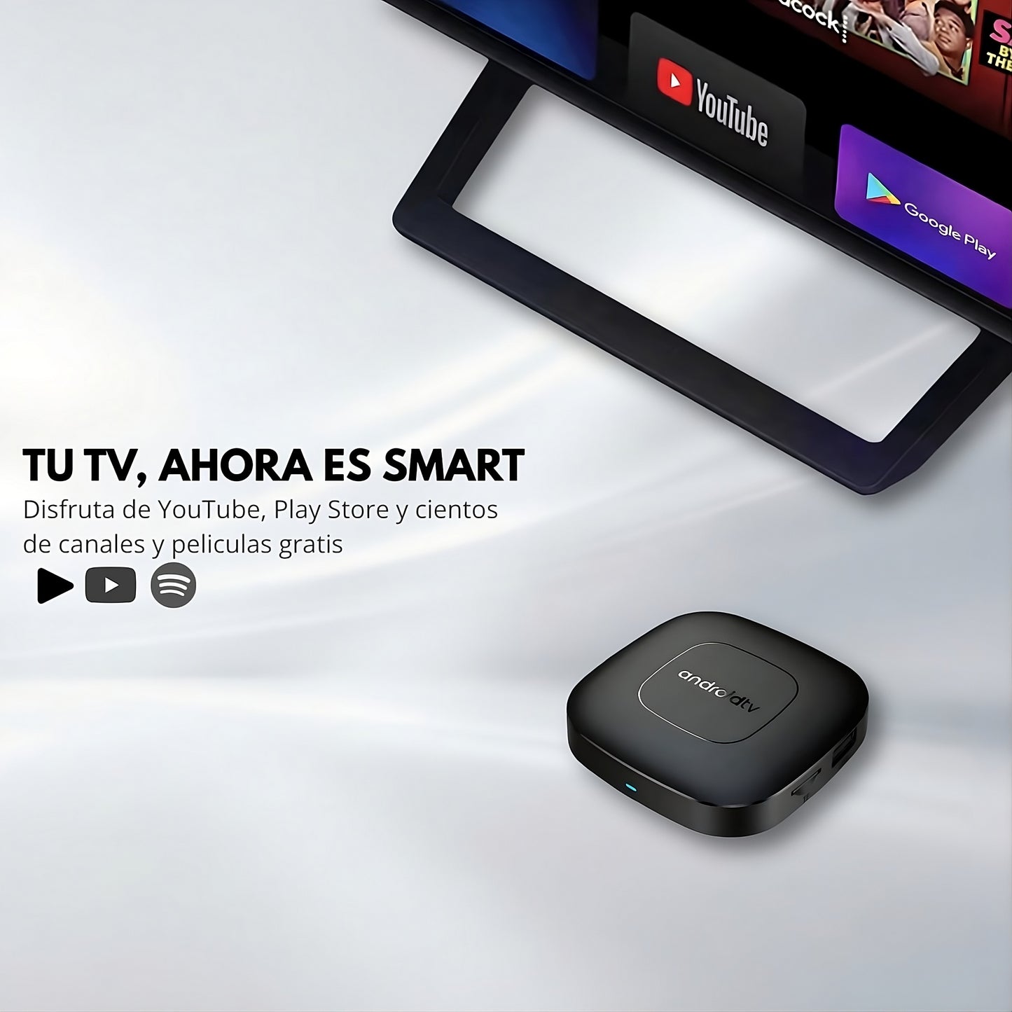 MORTAL T1 - Smart TV Box Android 14 | 4K | Control por Voz | OVIROX